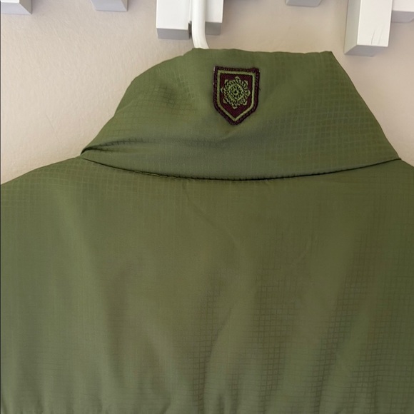 Ruff Hewn Olive Green Brown Reversible Quilted Zip Vest Women XL - Picture 4 of 5